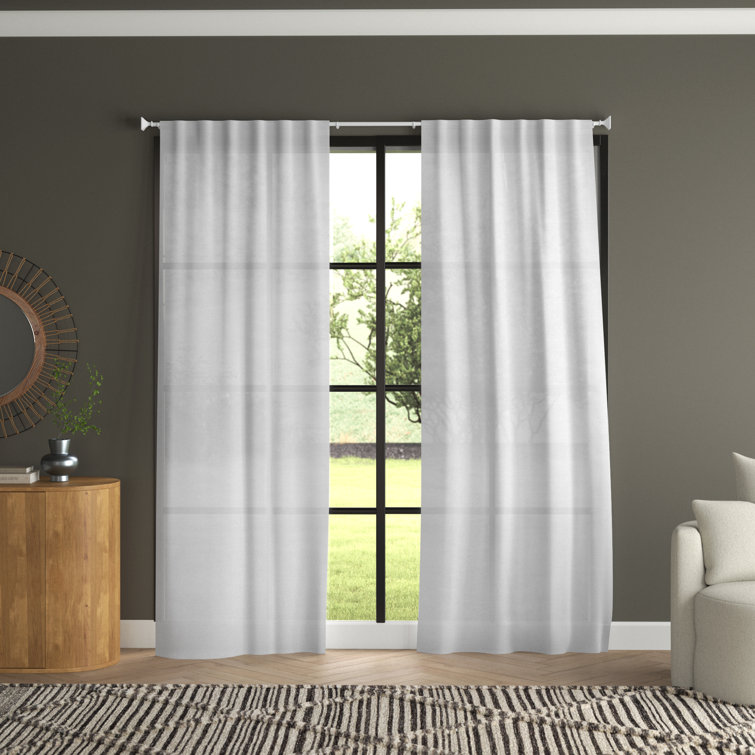 Solano 100 Linen Light Filtering Hidden Tab Top Curtain Panel